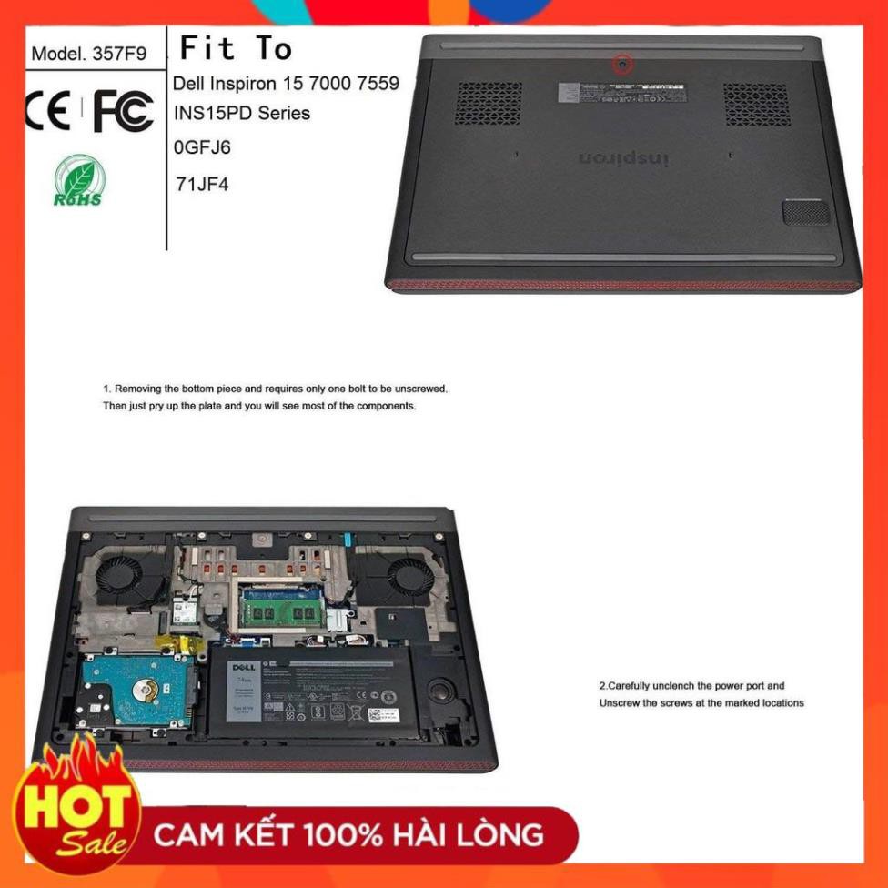 PIN ZIN MỚI 100%  Pin laptop Dell 7559 357F9 7557 7566 7567 7759 ZIN