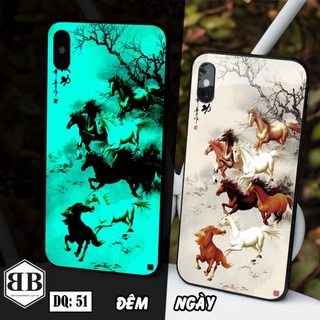 Ốp lưng kính Dạ Quang Iphone X / iphone XS / XS MAX phát sáng trong đêm chống trầy tốt