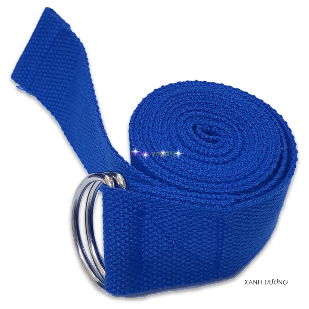 Dây Tập Yoga, Sợi Cotton Cao Cấp, Bền Đẹp, Nhiều Màu Sắc, Dài 1m8, Dây Hỗ Trợ Động Tác Uốn Dẻo, Mở Vai