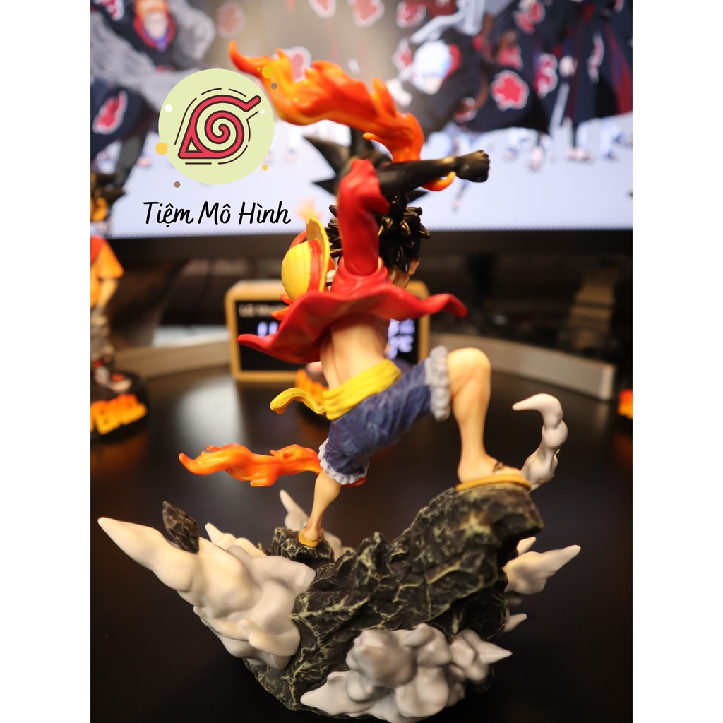 Mô hình đẹp giá rẻ Luffy mũ rơm One Piece gear 2 haki Cao 18 cm