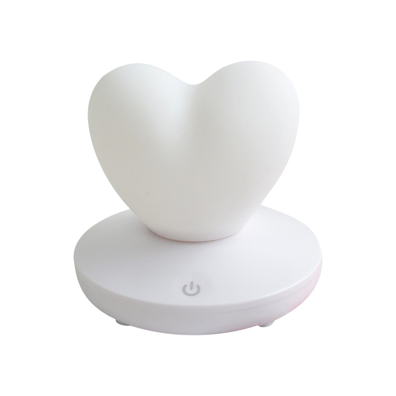 Đèn Ngủ Di Động Bằng Silicon Họa Tiết Trái Tim Dễ Thương Trang Trí Phòng Ngủ Cho Bé Trai Bé Gái