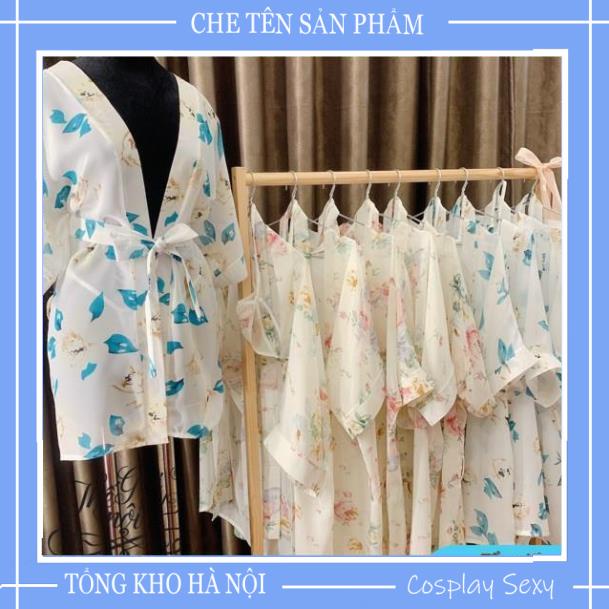 Áo Choàng Ngủ Sexy Kimono Đi Biển Chất Liệu Voan Hoa - Nhiều Mẫu - Ivyshop - ACH005 | BigBuy360 - bigbuy360.vn