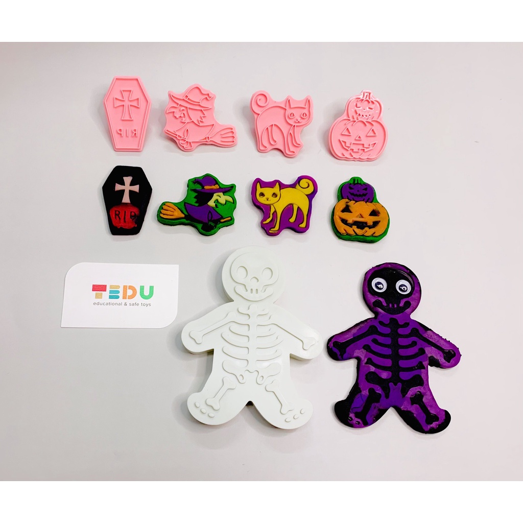 Combo Halloween Gift Set bột nặn đất nặn an toàn TEDU
