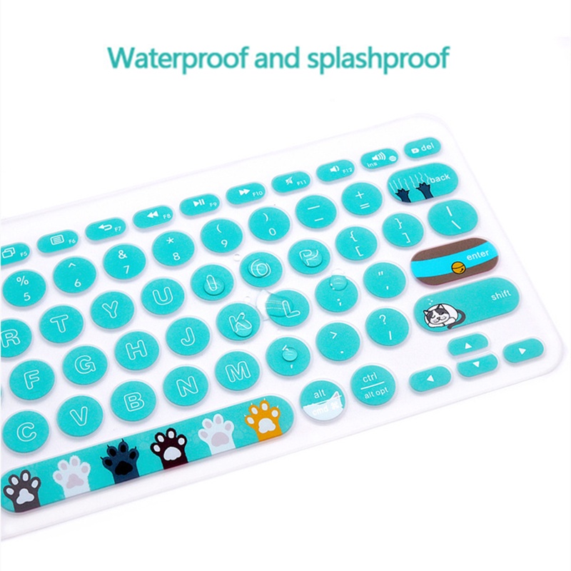 Tấm film phủ bàn phím bằng Silicon mềm siêu mỏng nhiều màu sắc bản tiếng Anh cho Logitech K380