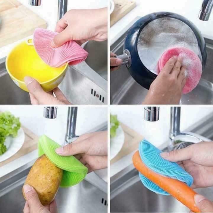 Set 3 miếng rửa bát silicon