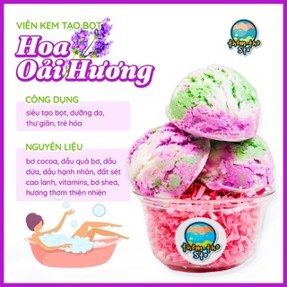 Viên kem tạo bọt bồn tắm bồng bềnh, Thơm Tho Sto, hương HOA OẢI HƯƠNG nhiều bọt mềm da, bubble scoop, 80, 160, 240 gram