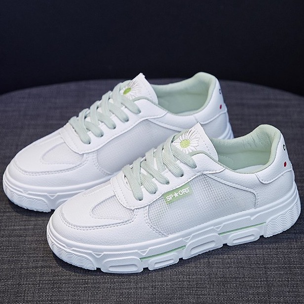 Giày thể thao nữ trắng giá rẻ đế bằng giày sneaker nữ trắng cao cấp hot trend AZUKA - C2