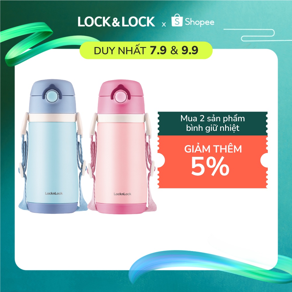 Bình giữ nhiệt trẻ em Lock&Lock Cozy Kids Straw Tumbler 330ml - LHC4236 (2 màu)