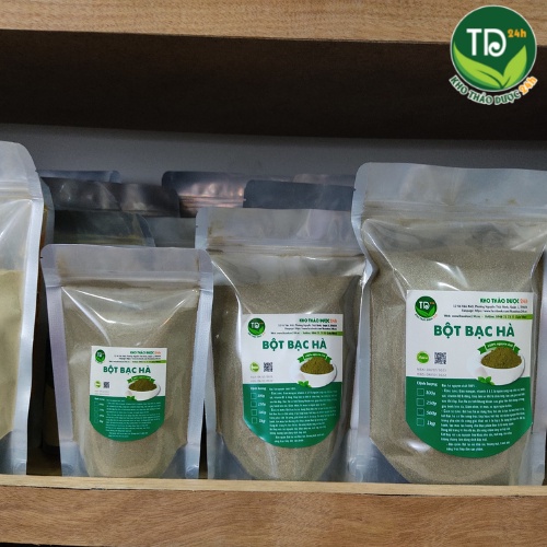 Bột Bạc Hà Nguyên Chất 100% dùng làm đẹp, giảm mụn, giảm sung viêm, ngâm chân và tắm – 250g/500g