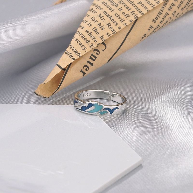 Nhẫn hở hình cá voi sáng tạo cho cặp