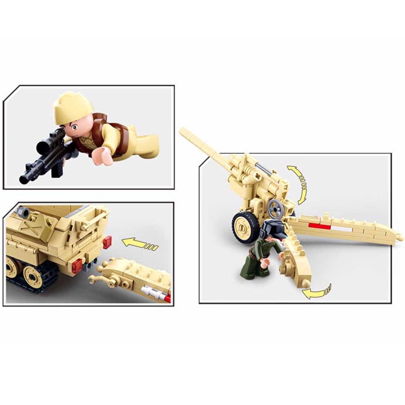 SLUBAN Bộ Đồ Chơi Lắp Ráp Quân Đội WW2 SDKFZ251 460 Mảnh B0695