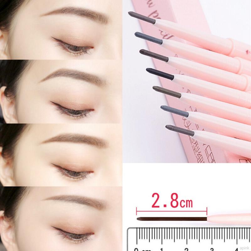 Chì Kẻ Lông Mày Hai Đầu Không Thấm Nước Chống Nhòe Dễ Lên Màu Kèm Cọ