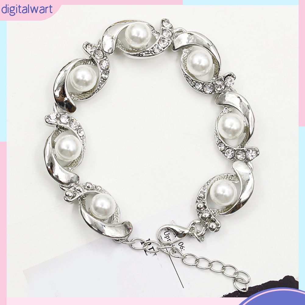 Vòng Đeo Tay Đính Ngọc Trai Giả Kiểu Dáng Thời Trang Dành Cho Nữ