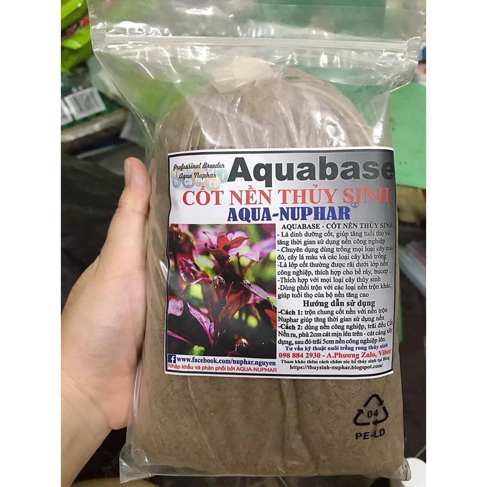 NUPHAR - Aquabase (Bao 1kg) - Cốt nền dinh dưỡng hồ thuỷ sinh