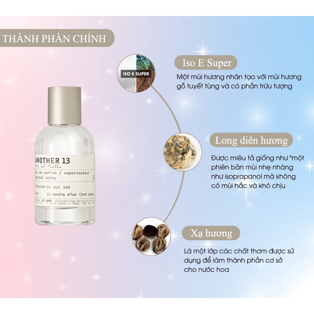 Nước Hoa Nữ Le Labo Another 13 Quyến Rũ, Lưu hương Lâu dung tích 100ml - Dầu thơm hương gỗ sexy, cá tính