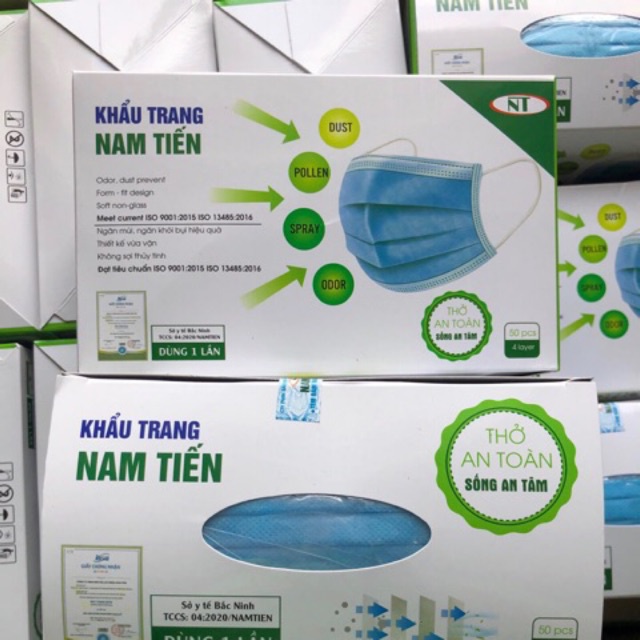 [HÀNG ĐÃ KIỂM ĐỊNH] Khẩu trang y tế 4 lớp Hộp 50 cái -An toàn đạt tiêu chuẩn | BigBuy360 - bigbuy360.vn
