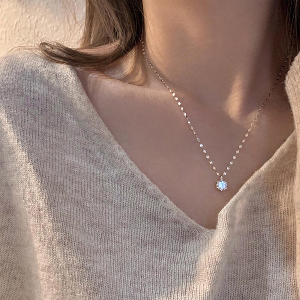 AROMA Vòng cổ Mạ Đồng Đính Đá Zircon