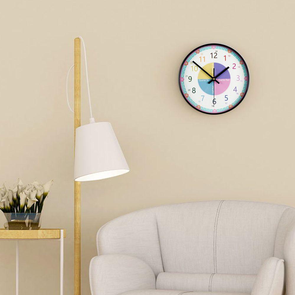 CONOPERY Đồng Hồ Treo Tường Hình Cây Cối Dễ Thương Cho Bé Học Thời Gian