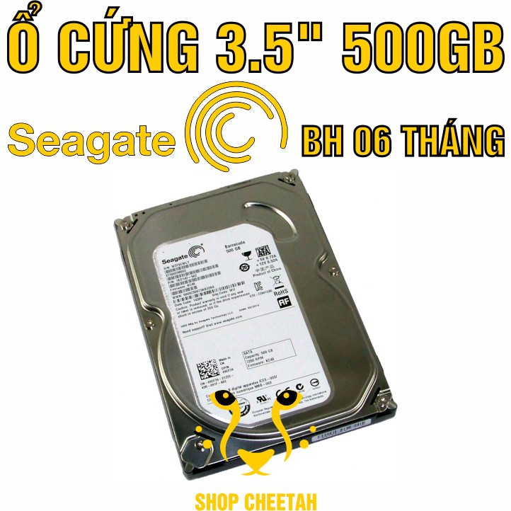 HDD 3.5” Seagate 500GB – Ổ cứng PC chính hãng – Mới 99% – Bảo hành 6 tháng – Tháo từ máy đồng bộ nhập khẩu