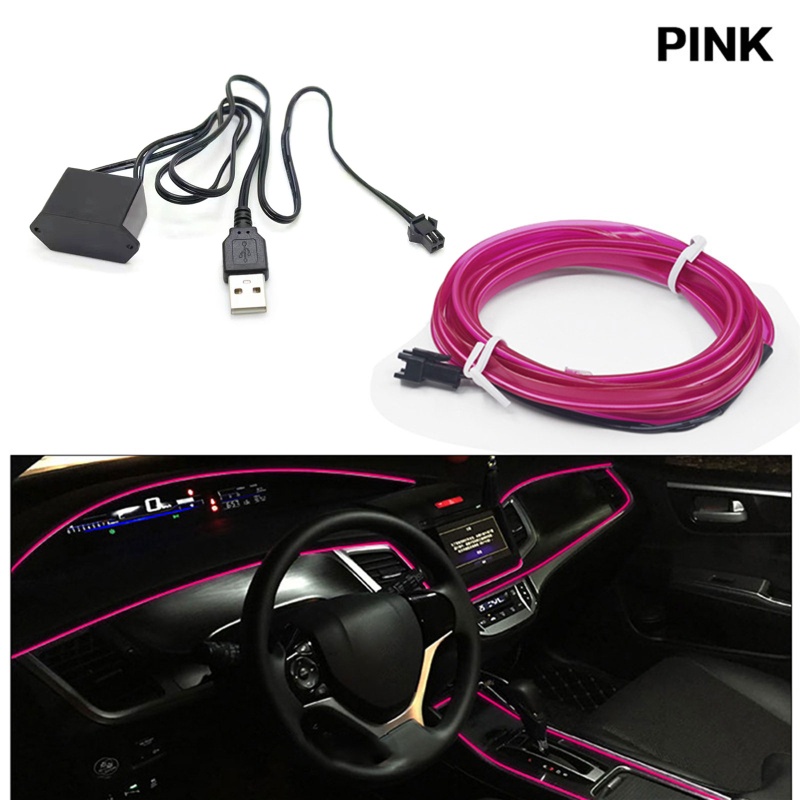 Dây Đèn Neon EL Linh Hoạt Chuyên Dụng Cho Trang Trí Xe Hơi