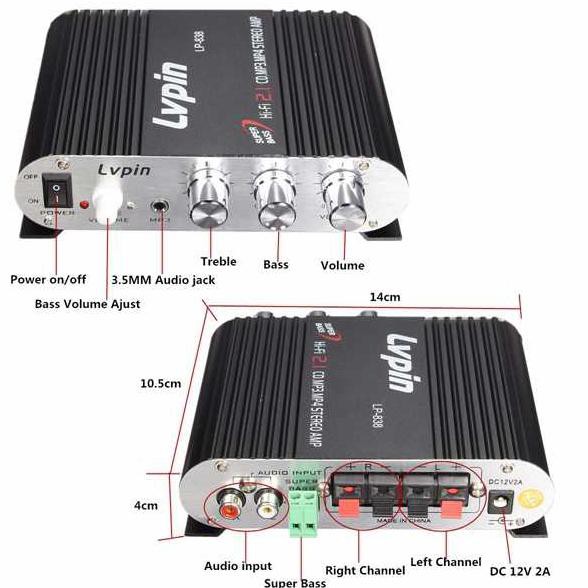 Bảng Mạch Khuếch Đại Âm Thanh Mini Lvpin 12v 20w - Lp-838 J-Id-Aud Ayo | BigBuy360 - bigbuy360.vn