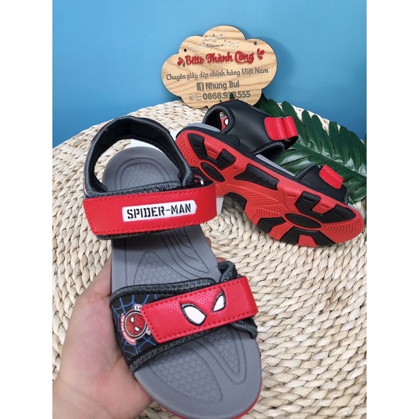 Sandan cao cấp bé trai,dép quay hậu đi học đi chơi supermen