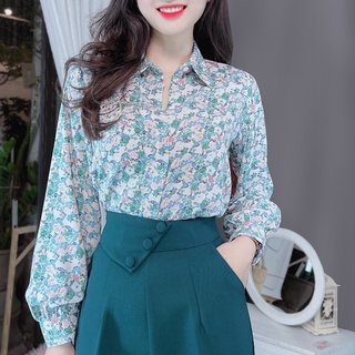 Áo sơ mi nữ tay dài lụa mango mềm mượt CHUU A8069