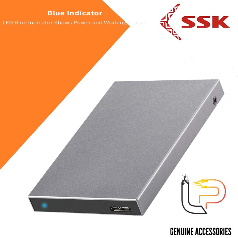 BOX GẮN HDD USB 3.0 RA SATA III 2.5 SSK (HE-V600) - HỘP ĐỰNG Ổ CỨNG 2.5 SSK HE-V600