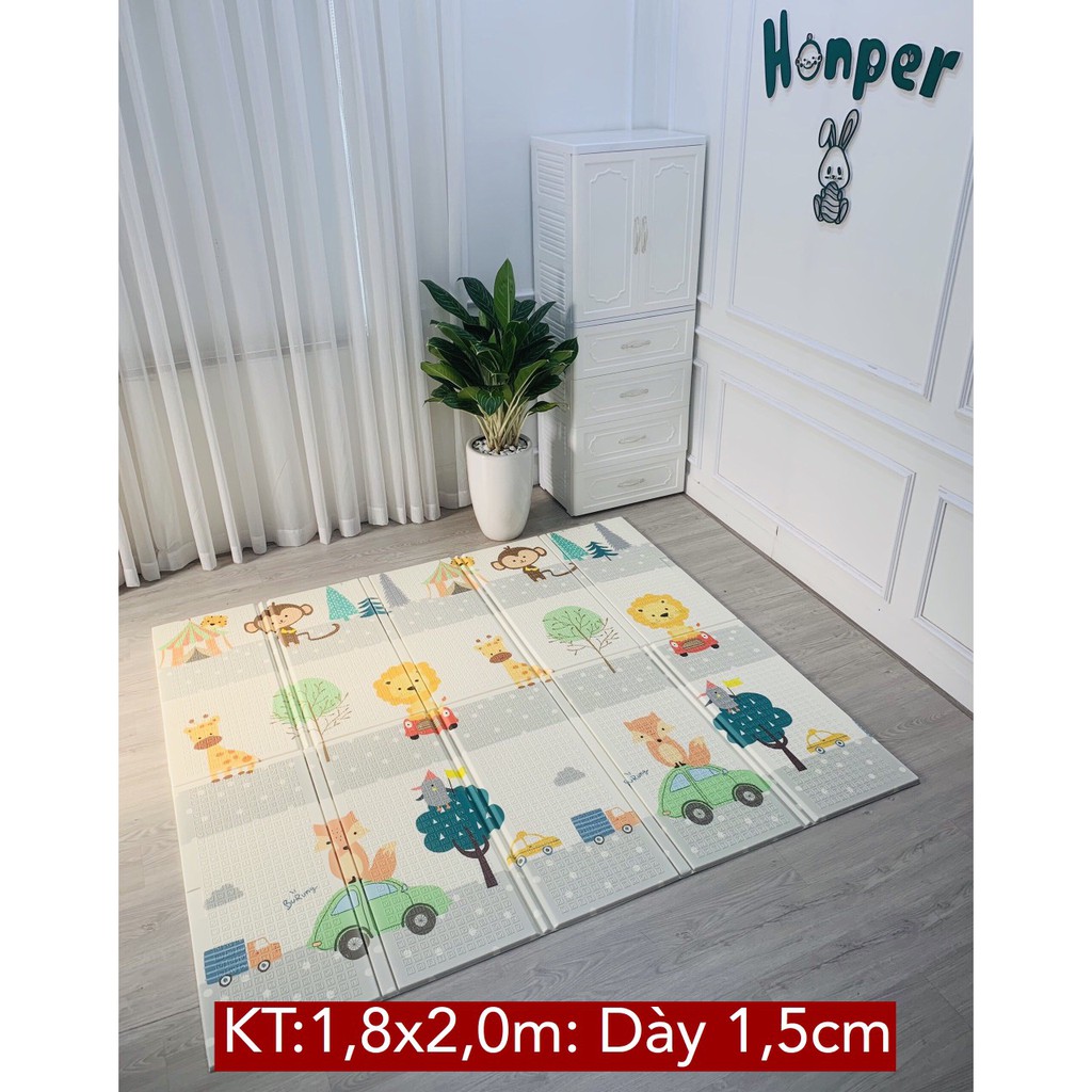 Thảm xốp gấp gọn Umoo/Honper KT 1,8x2,0m chất liệu XPE cao cấp mẫu mới