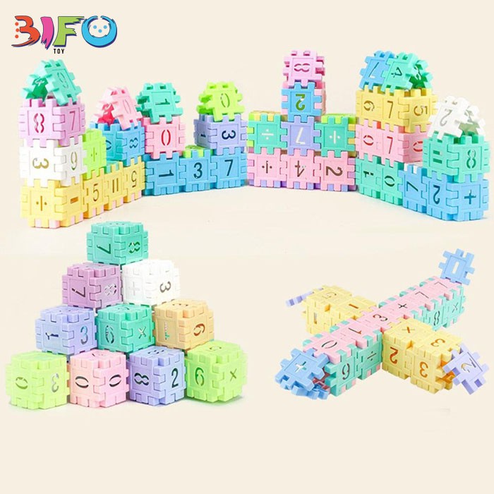 Bộ 50 khối nhựa xây dựng Building block siêu thú vị cho bé