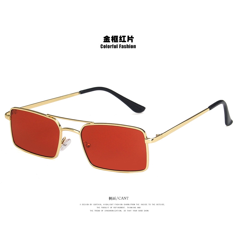 Kính Mát Gọng Kim Loại Màu Thời Trang Chống Tia Uv400