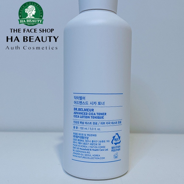 Nước hoa hồng dưỡng ẩm cân bằng trẻ hóa da kể cả da nhạy cảm The Face Shop Dr Belmeur Advanced Cica Toner 150ml