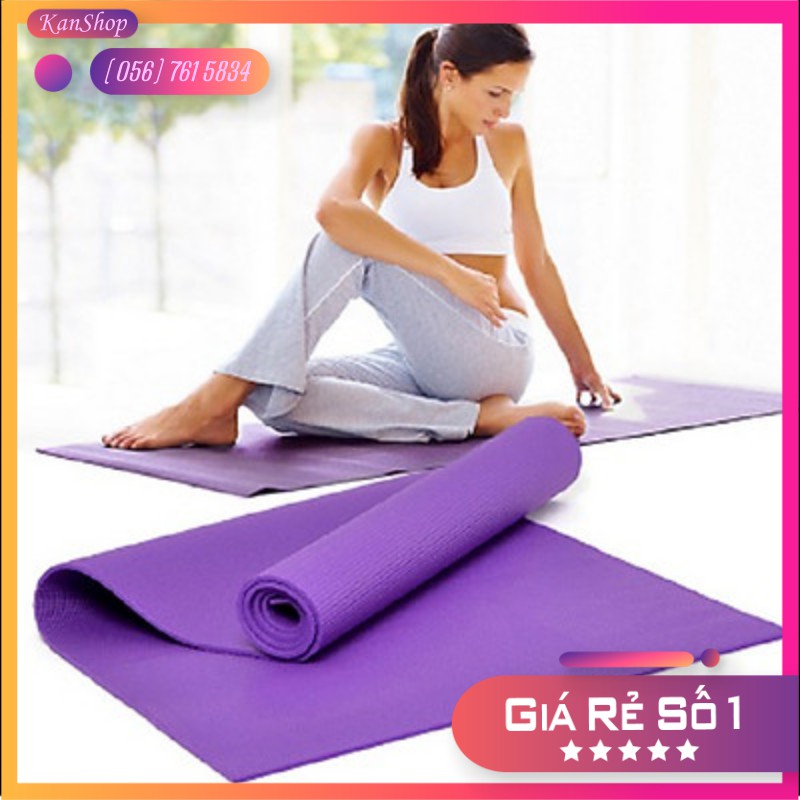 [Tặng túi đựng thảm] Thảm tập Yoga Gym chống trơn trượt 6mm miếng tập Yoga Gym thể  dục tại nhà Kết cấu chống trượt