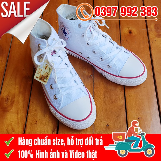 [MIỄN PHÍ SHIP] Giày Thể Thao CV Classic Trắng Cổ Cao Nam Nữ | BigBuy360 - bigbuy360.vn
