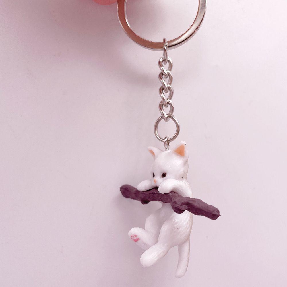 Móc Khóa Hình Mèo 3D Thời Trang Giá Đỡ