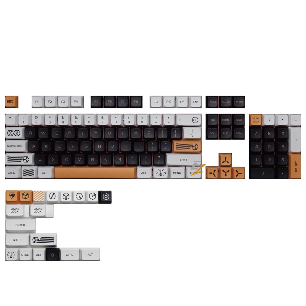 [Mã 33ELSALE hoàn 7% đơn 300K] Keycap Cho Bàn Phím Cơ Virtual War Thick PBT XDA Profile 123 Phím