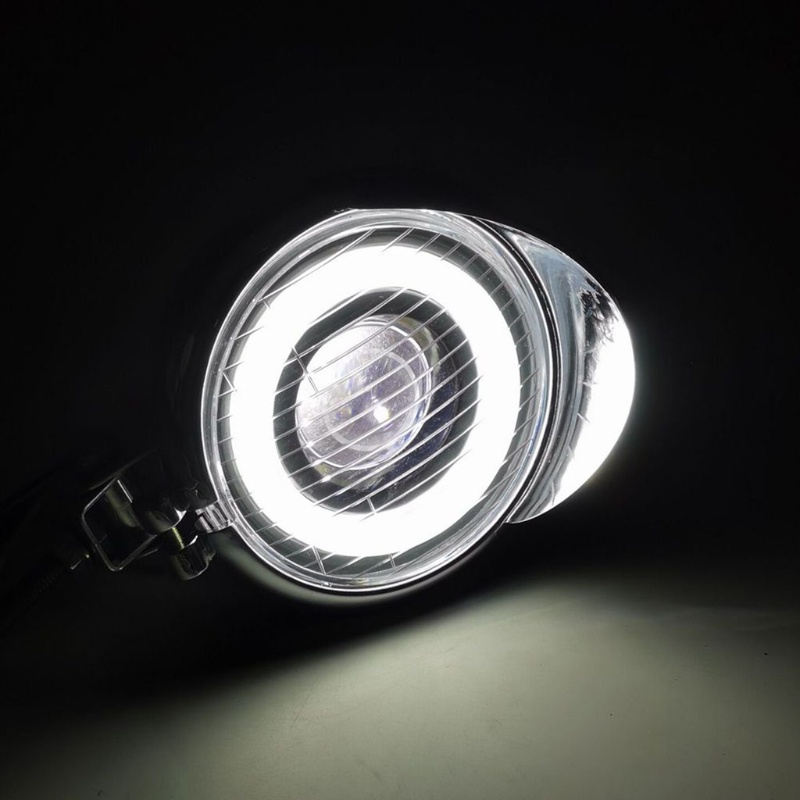 Đèn Pha LED Mắt Thiên Thần 12V Độ Sáng Cao Cho Xe Mô Tô