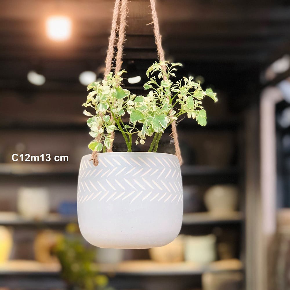 Chậu gốm treo Indoor- (Giao mẫu ngẫu nhiên) - BAN CÔNG XANH