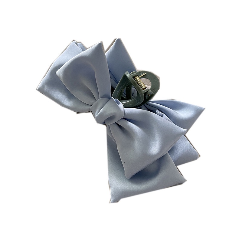 Kẹp Tóc Hình Cá Mập Thắt Nơ Lưng Bằng Satin Ngọt Ngào Cá Tính