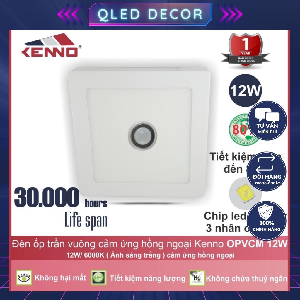 Ốp trần vuông cảm ứng OPVCM CHÍNH HÃNG Made in Việt Nam