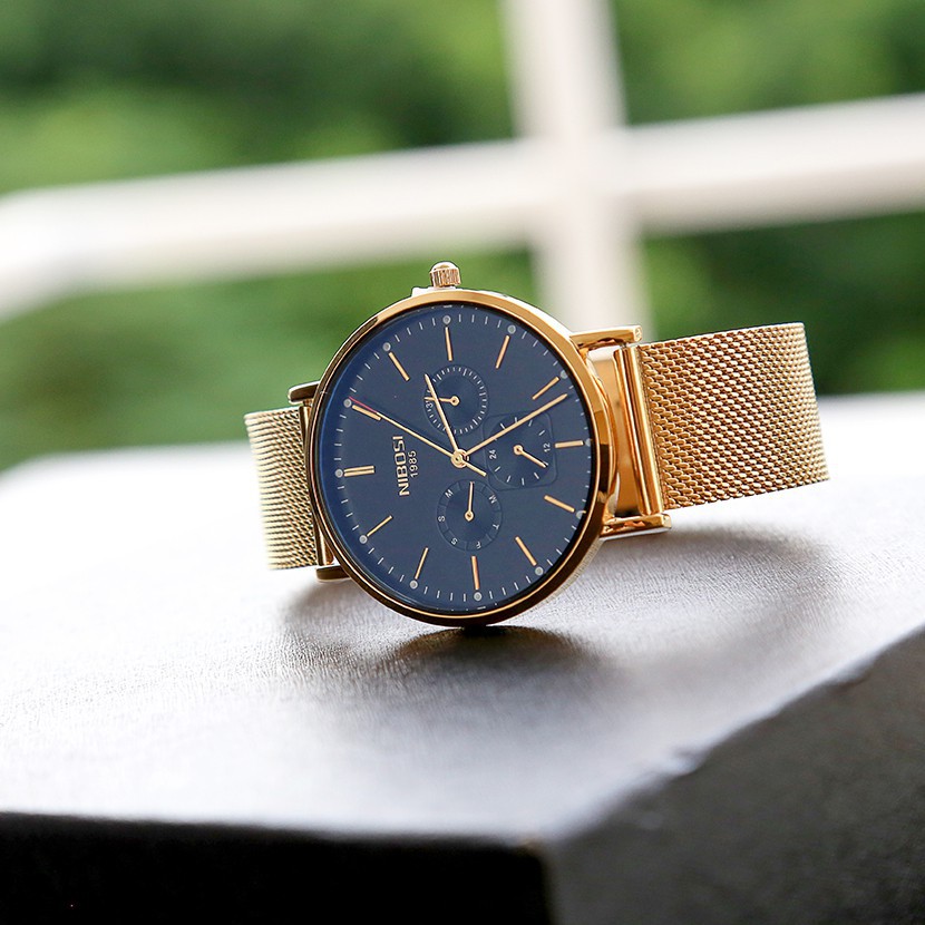 [Tặng vòng tay] Đồng hồ nam NIBOSI chính hãng NI2321-1.01 fullbox dây đeo hợp kim