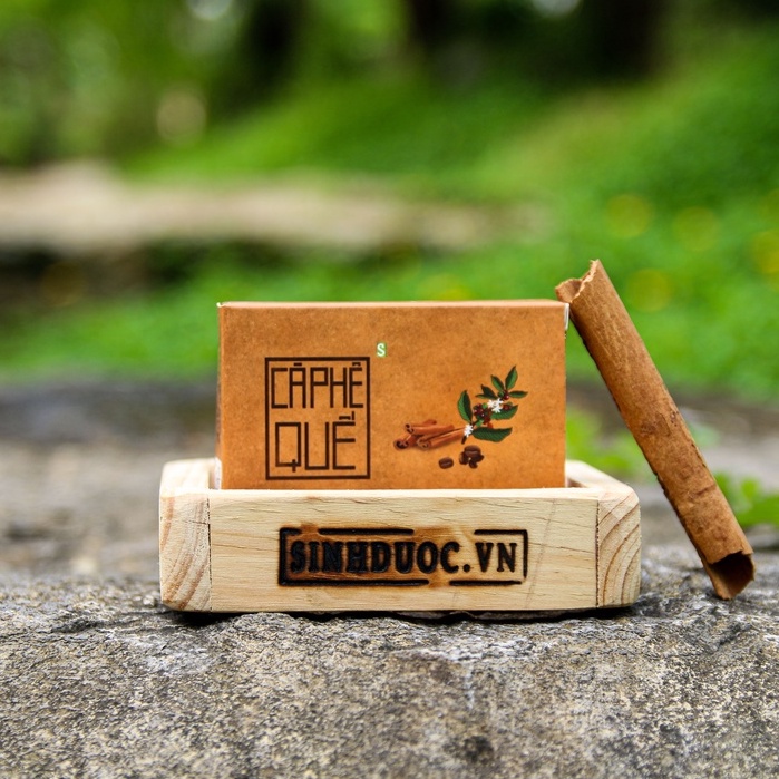 Xà bông sinh dược cà phê quế chiết xuất thiên nhiên giúp dưỡng ẩm cơ thể và làm sạch làn da