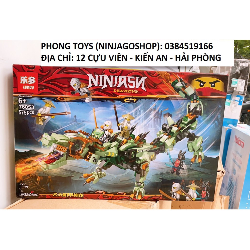 Lắp ráp xếp hình Lego Ninjago 76053 : Rồng xanh sấm sét huyền thoại của Zane 575 mảnh