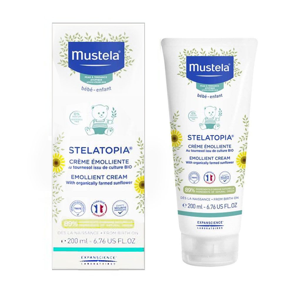 Kem Dưỡng Da Mặt Và Cơ Thể Cho Trẻ Sơ Sinh & Em Bé Da Chàm Thể Tạng Mustela 200ml