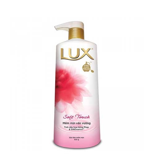Sữa tắm dưỡng da tinh dầu hoa hồng Lux Soft Touch 530g- Chính Hãng