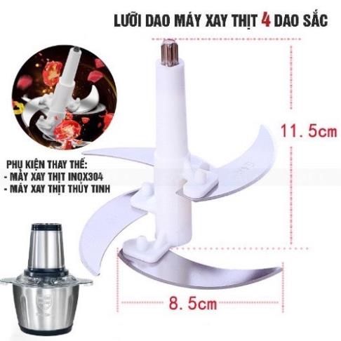 MÁY XAY THỊT ĐA NĂNG INOX 4 LƯỠI SIÊU BỀN HDA (BẢO HÀNH 1 NĂM)