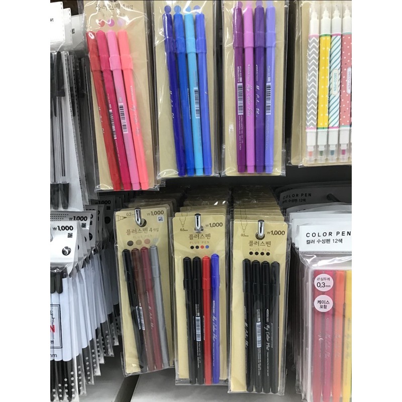 [DAISO] Set 4 bút dạ kim (Ngòi 0.5mm)