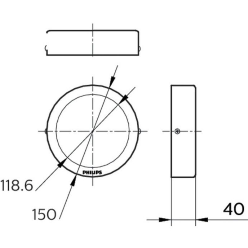 Đèn Led Philips Outbow 11w 11 Wat W Dn027C Ob D150 Ob Dak Gắn Trần Nhà