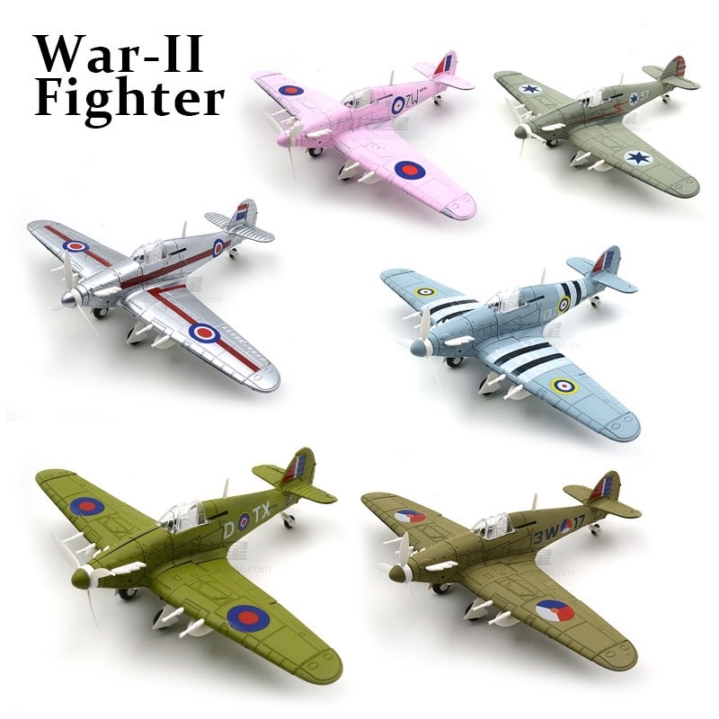 Bộ lắp ráp (4D) mô hình máy bay chiến đấu ww 2 Hurricane Tỷ lệ 1/48