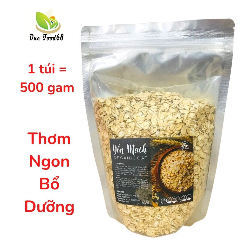 YẾN MẠCH Ăn Kiêng Cán Dẹt, cán mỏng  Nguyên Chất - Yến Mạch Giảm Cân - Ăn Dặm Cho Bé- Alokids TB